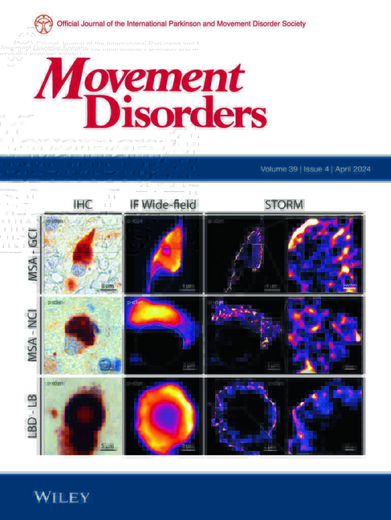 Movement Disorders - 2024 - - Movement Disorders Volume 39 Number 4 April 2024