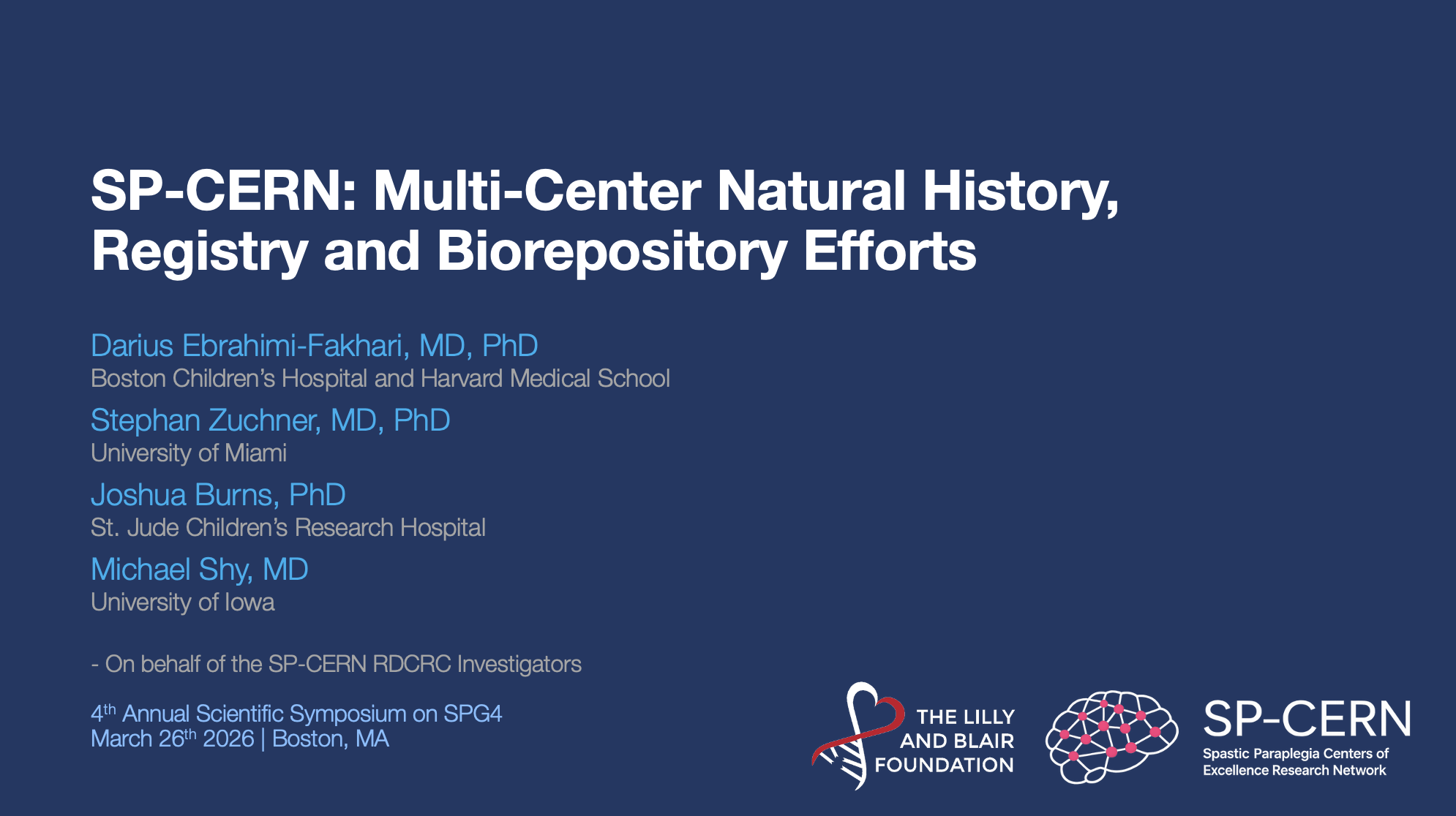 Introduction of SP-CERN at the 4th Annual Symposium on SPG4 – co-hosted by the Lilly &...